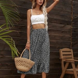 Floral maxi skirt